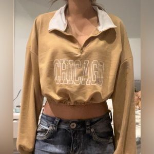 Half zip graphic sweatshirt